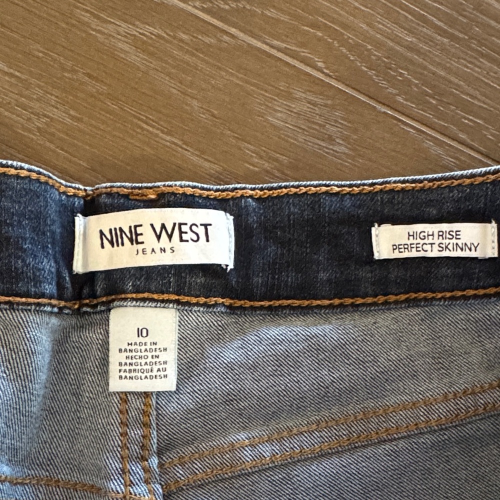 Nine West High Rise Perfect Skinny Dark Blue Jeans - Picture 5 of 8